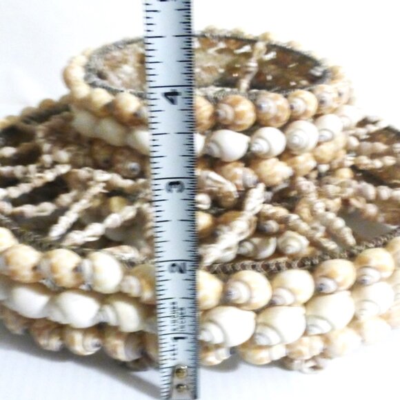 BX73 Vintage SEASHELL Plant HOLDER Vintage Shells Plant Flower Beach Sand - Picture 5 of 6